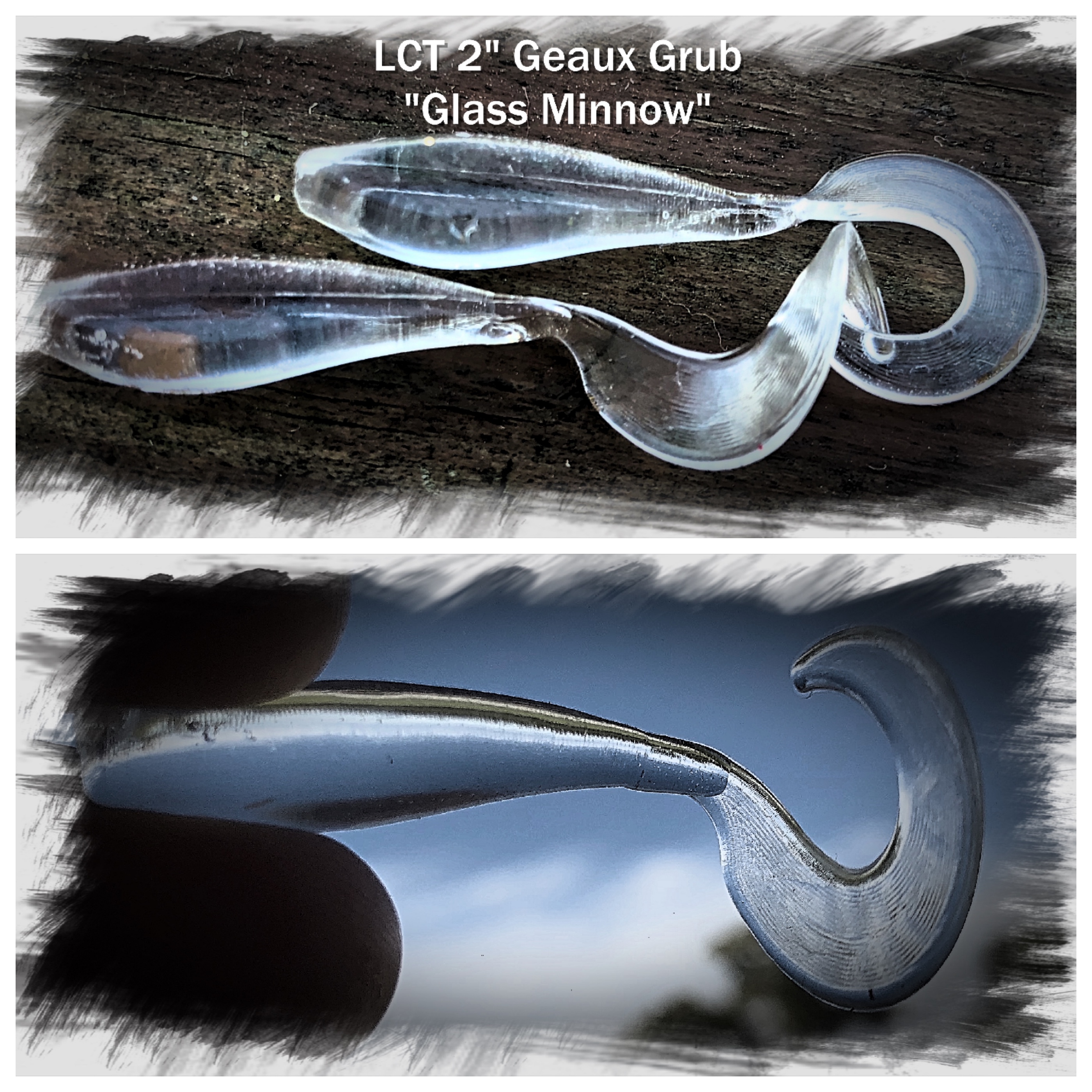 LCT 2″ Geaux Grub (8 Pack) Glass Minnow – Legacy Custom Tackle