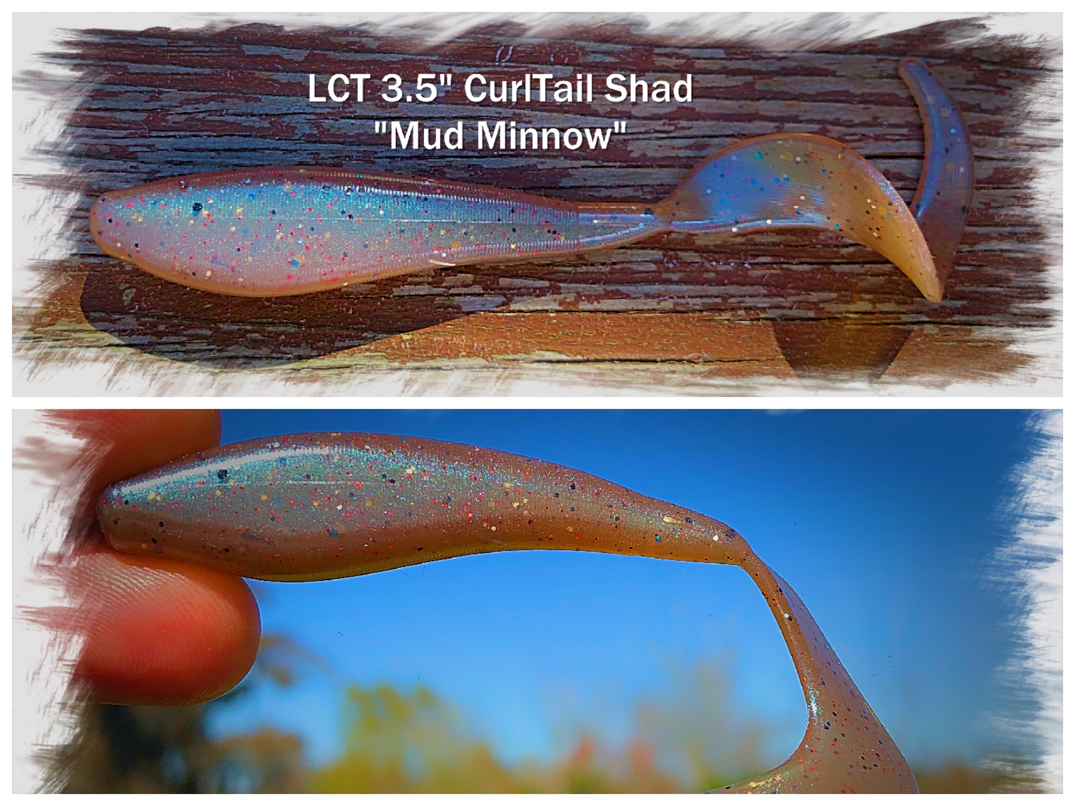 LCT 3.5 CurlTail Shad (5 Pack) NightCrawler Bug