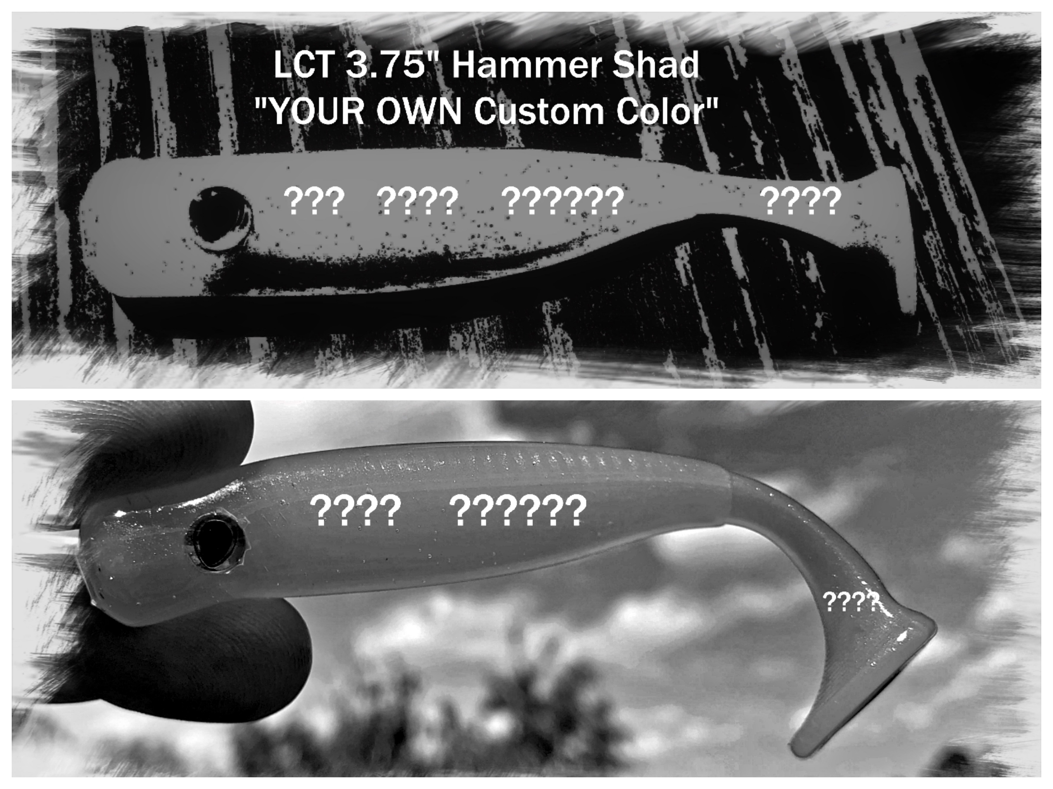 LCT 3.75″ Hammer Shad – Legacy Custom Tackle