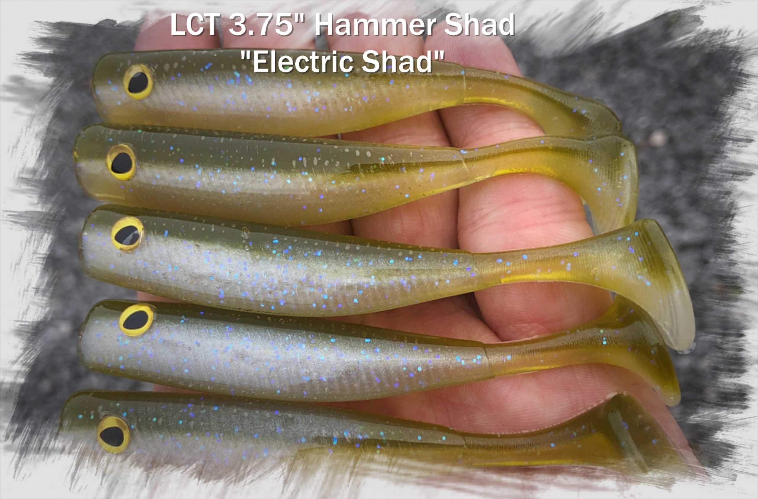 LCT 3.75″ Hammer Shad (5 Pack) Electric Shad – Legacy Custom Tackle