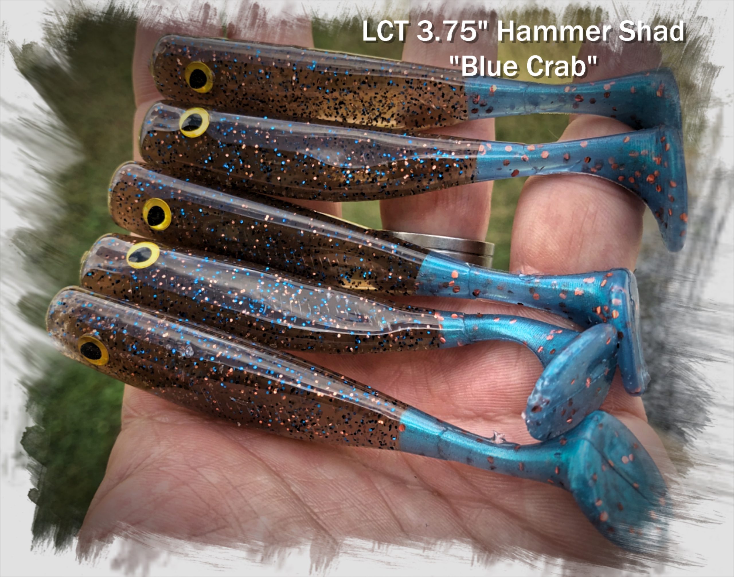 LCT 3.75″ Hammer Shad (5 Pack) Watermelon Slice Royale – Legacy Custom  Tackle