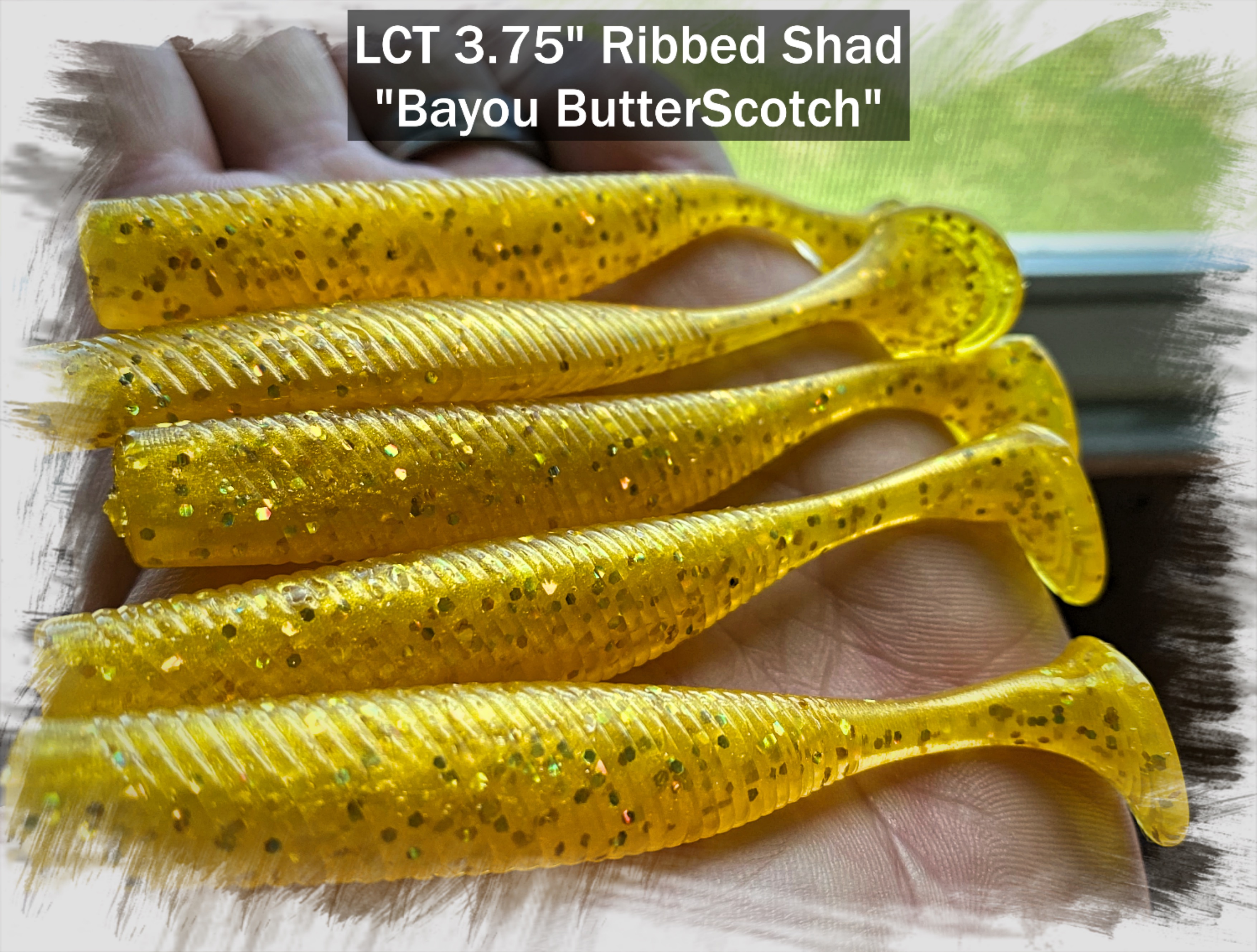 LCT 3.75″ Hammer Shad (5 Pack) Golden Shiner – Legacy Custom Tackle