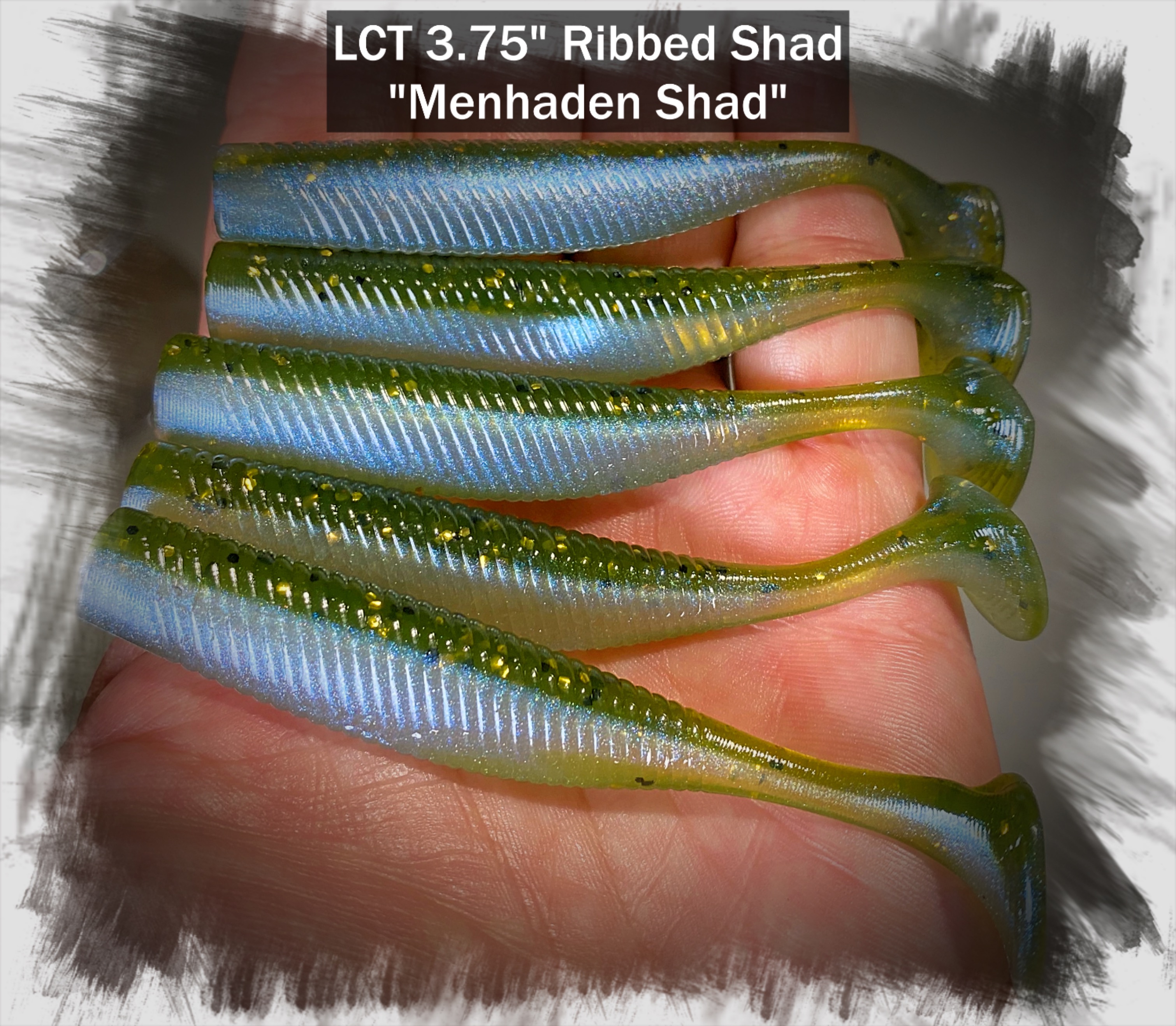 LCT 3.75″ Ribbed Shad (5 Pack) Magic Croaker – Legacy Custom Tackle