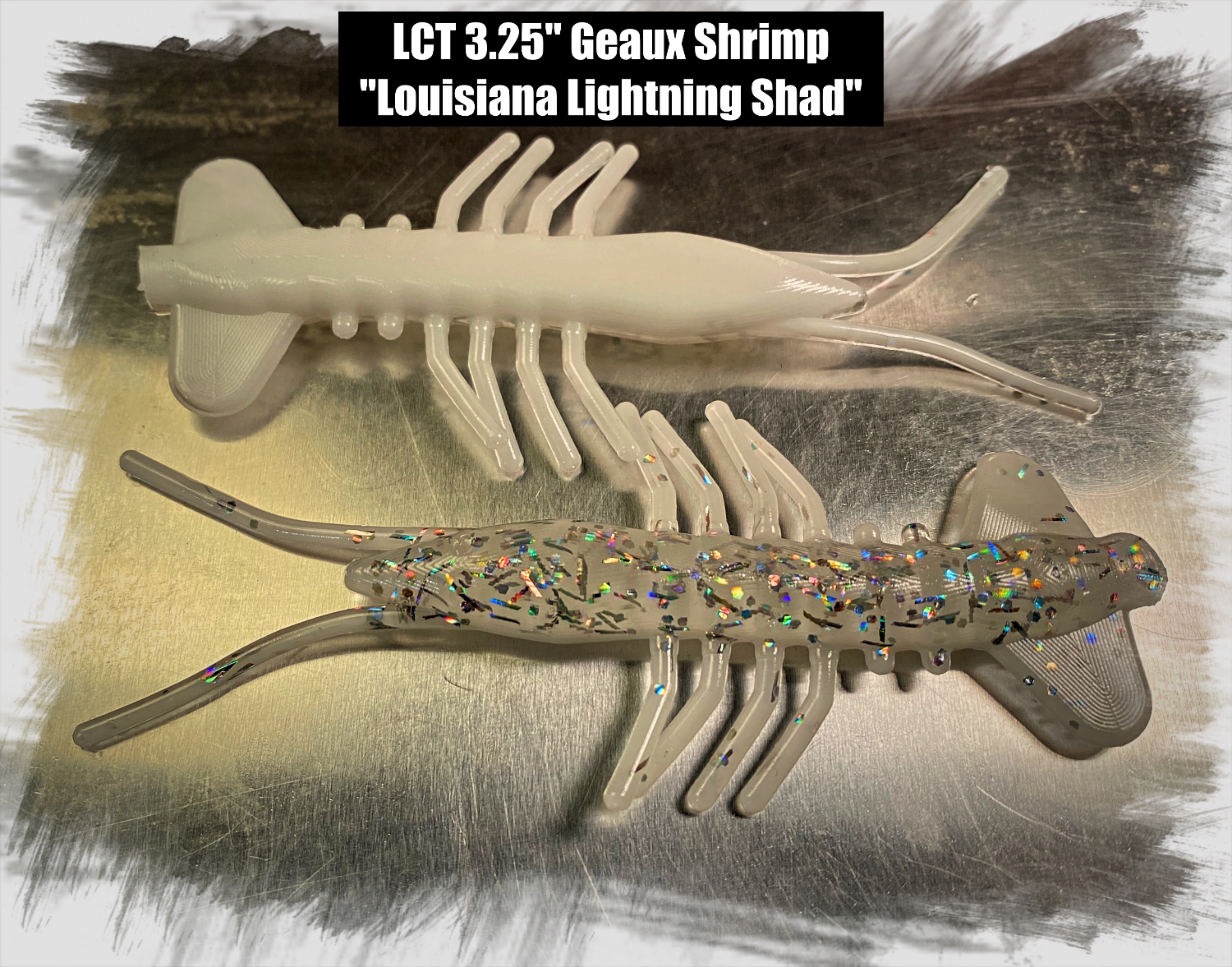 LCT 3.25 Geaux Shrimp (5 Pack) Louisiana Lightning Shad