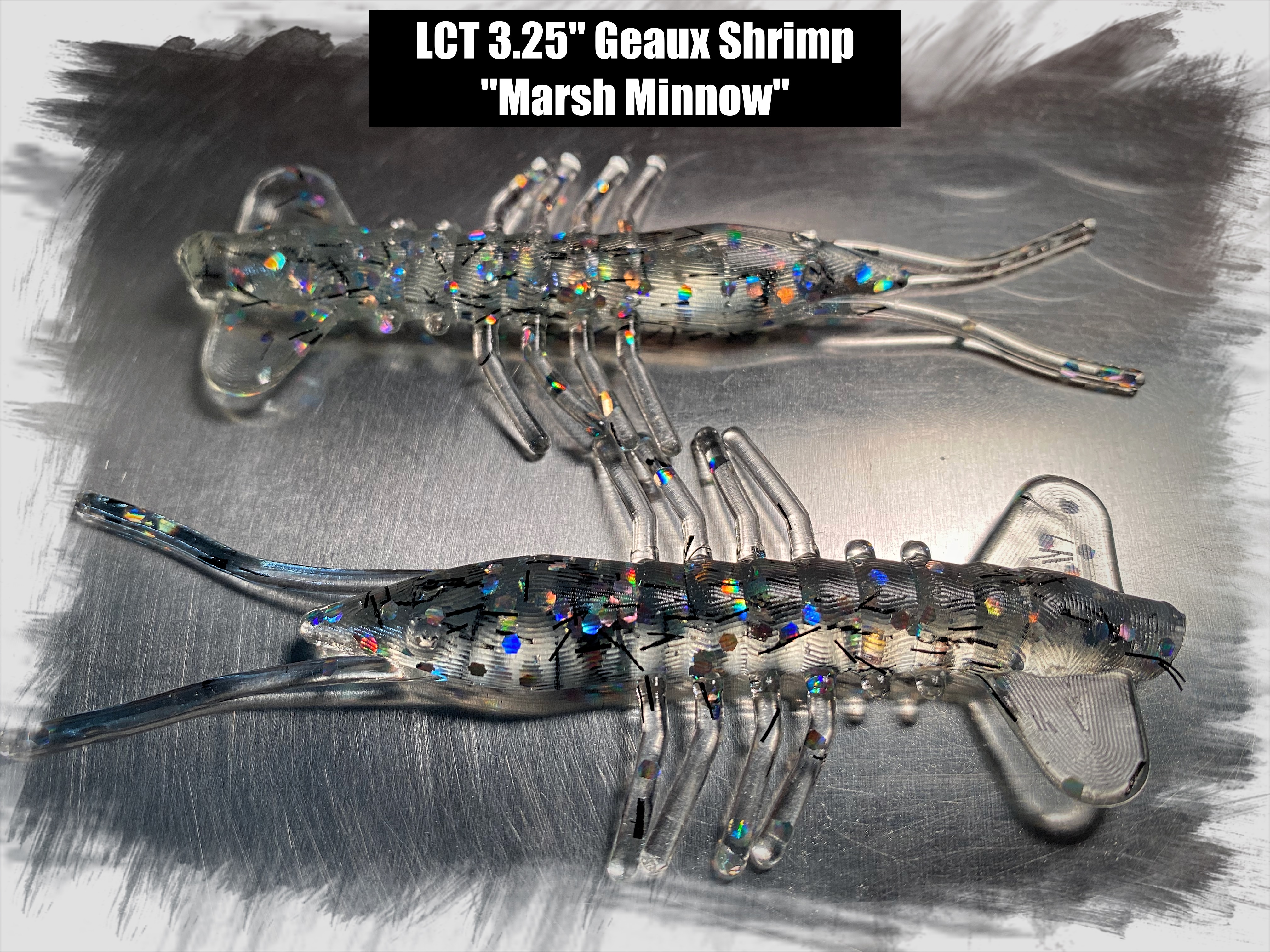 LCT 3.25″ Geaux Shrimp (5 Pack) Ghost Shrimp – Legacy Custom Tackle