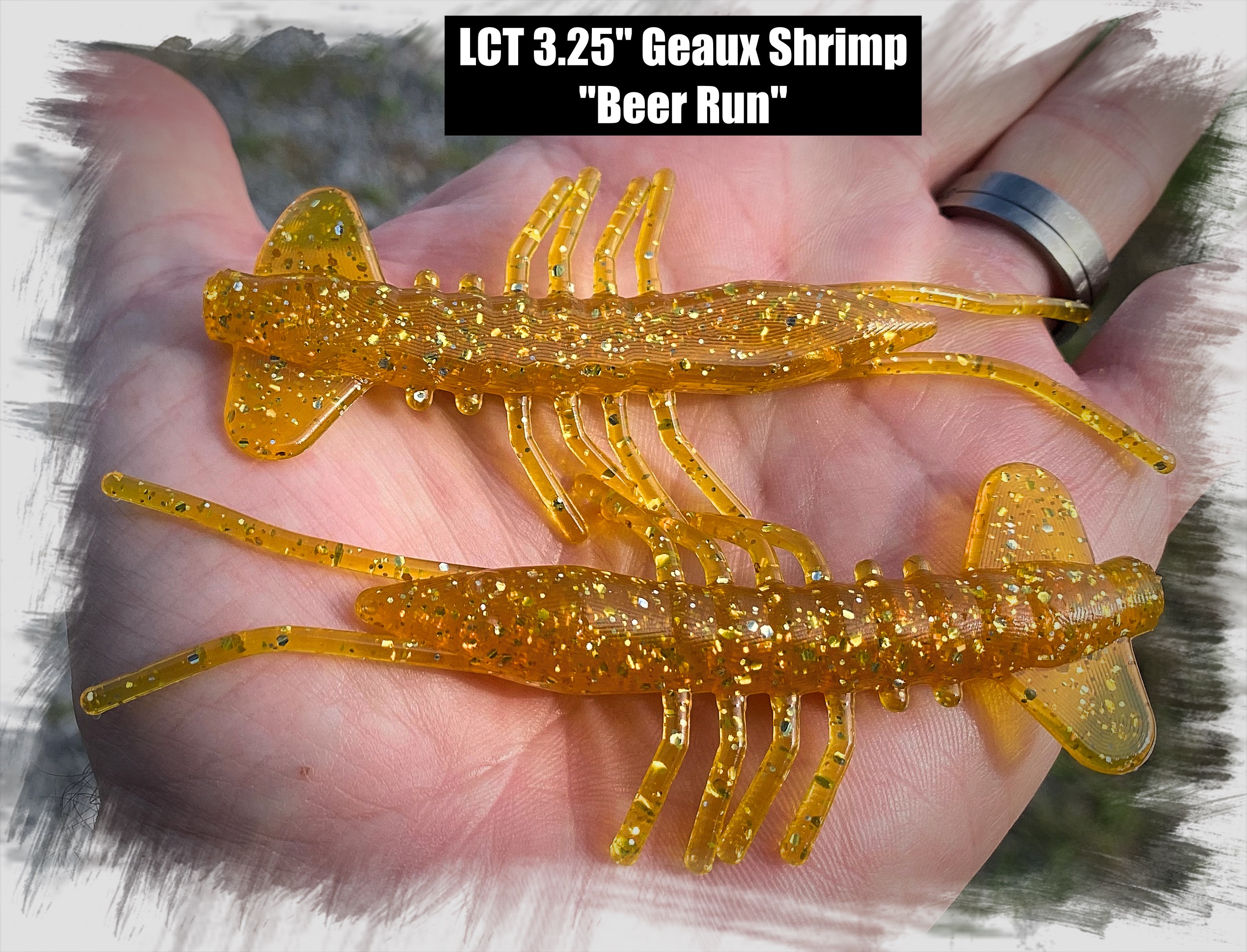 LCT 3.25″ Geaux Shrimp (5 Pack) Beer Run – Legacy Custom Tackle
