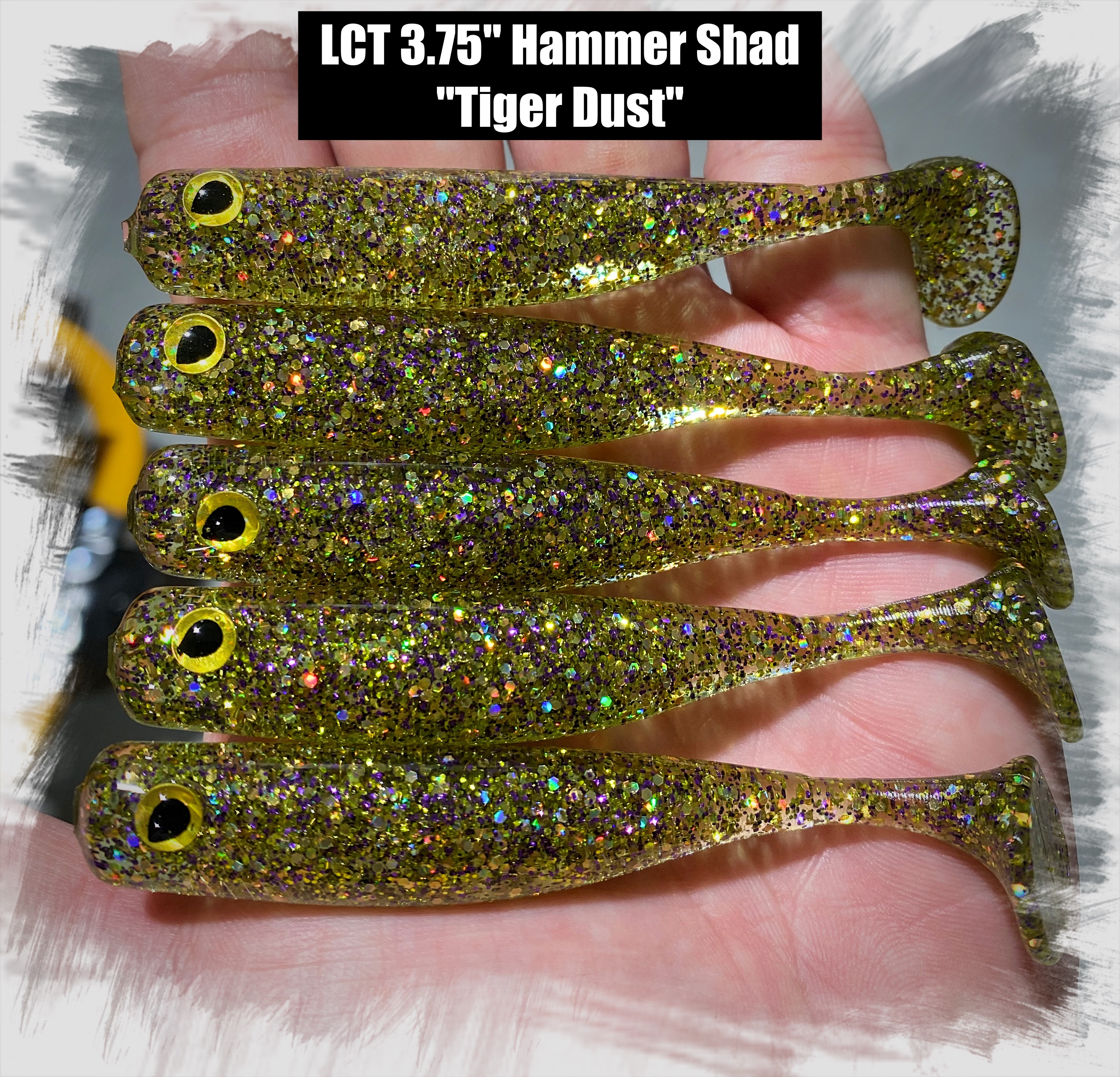 LCT 3.75″ Hammer Shad (5 Pack) Ghost Mullet – Legacy Custom Tackle